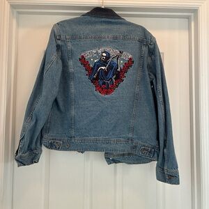 HUF WORLDWIDE Grim Reaper Denim Jacket Size M